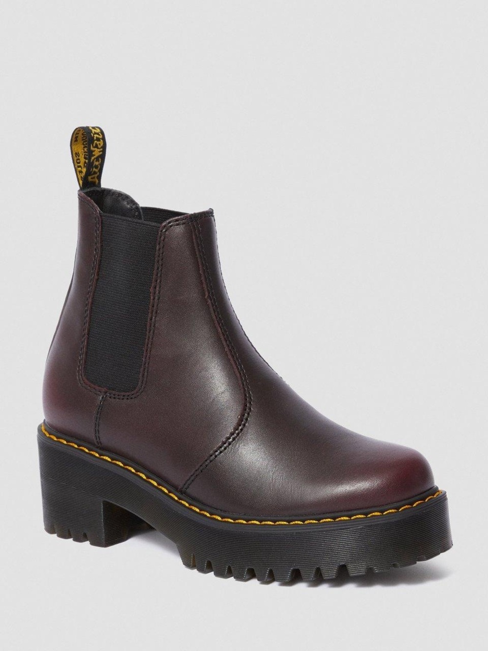 Dr. Martens ROMETTY WOMEN'S VINTAGE LEATHER PLATFORM CHELSEA BOOTS
